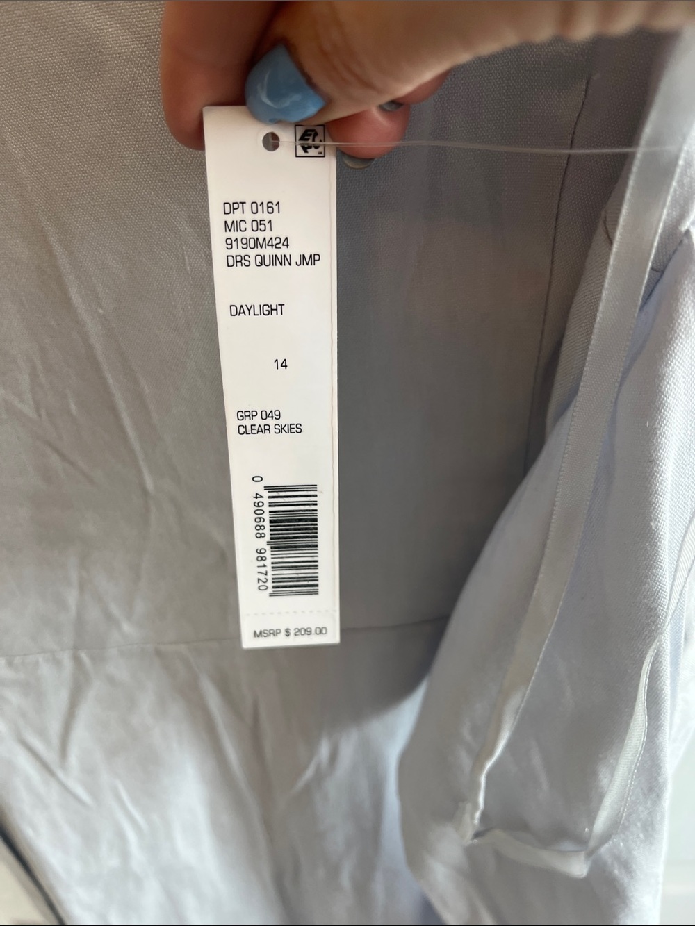 NWT Antonio Melani Quinn Jumpsuit Light Blue Tied Front Sleeveless Size 14 $209 - Picture 6 of 11